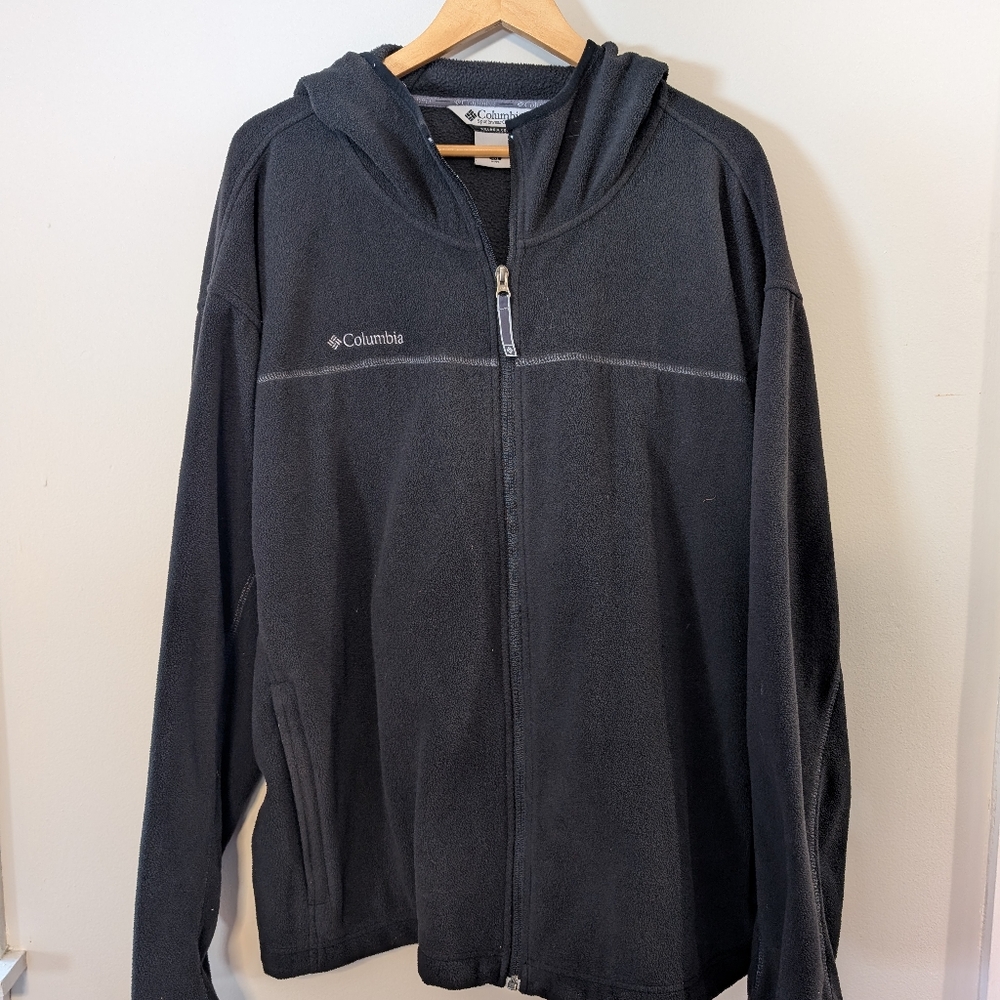 Columbia Black Fleece Zip-Up Hoodie